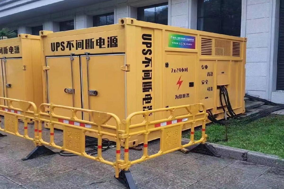 澄城发电机租赁施工现场